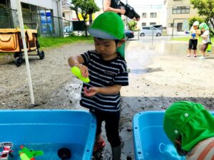 水遊び，保育園，新杉田