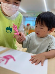 ぴーまん　弘明寺　七夕　制作　７月　手形