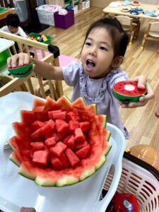 ぴーまん保育園　弘明寺　すいか